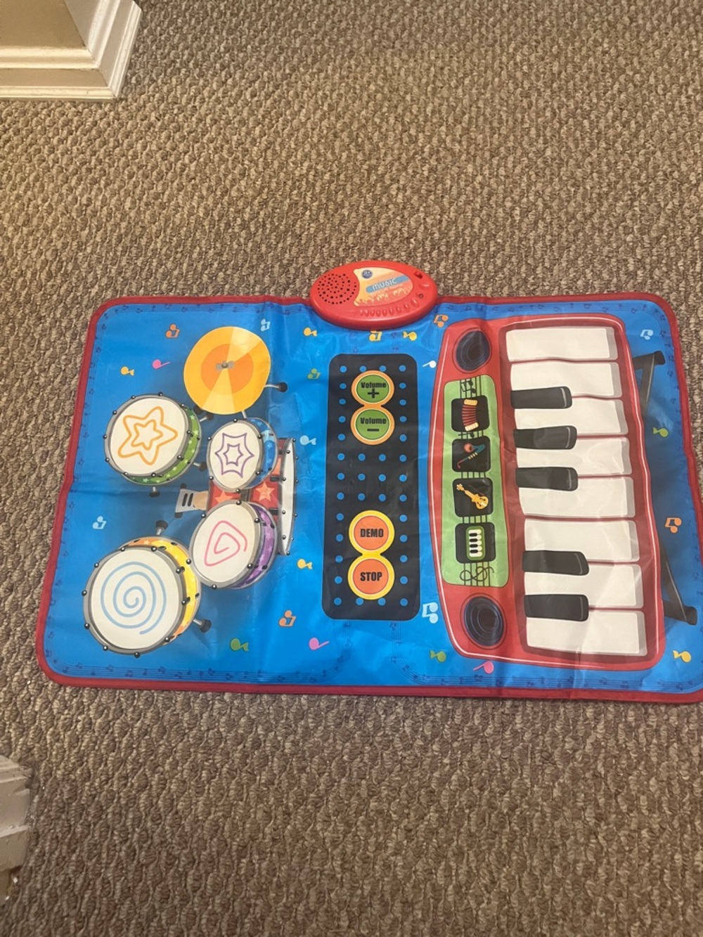 Electronic Play Mat Piano and Drum Toy - Blue